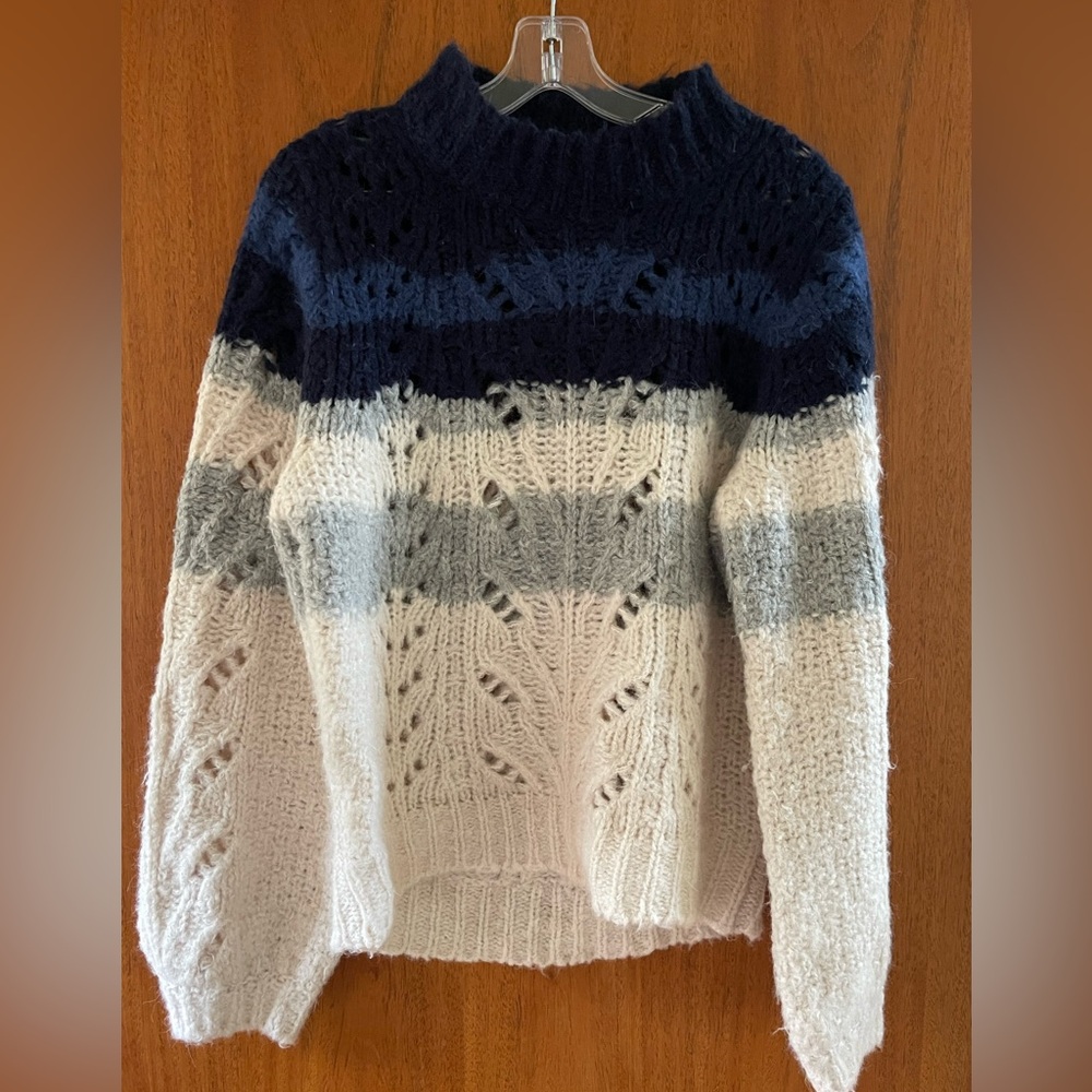Point Sur Pointelle Knit Crewneck Sweater - Med